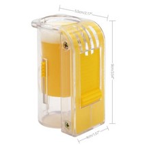 양봉 용품 여왕벌 마킹 포수 플라스틱 손으로 마커 병 플런저 봉제 양봉가 도구 정원, Light Yellow, Light Yellow