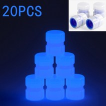 미니 컨트리맨 MINI COUNTRYMAN 자동차 빛나는 밸브 모자 광 레드 나이트 빛나는 차 오토바이 자전거 휠 링 어 허브 유니버설 캡 20pcs, 뉴 블루 20pcs