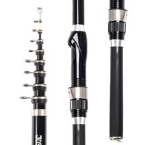 원투낚시대 바다 Telescopic 스피닝 플라이 카본 파이버 3M 2.4M 1.8M 미니 릴 시트, 19.BLACK - 1.5M
