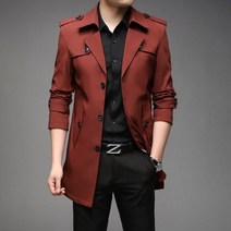 새로운 봄 남성 트렌치 패션 영국 스타일 롱 트렌치 코트 남성 캐주얼 겉옷 재킷 윈드 브레이커 브랜드 남성 의류 2022