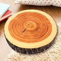 (주)트리 인천가정지사 통나무 원형방석/학생선물용 사무실 패브릭 의자방석 (8443447)
