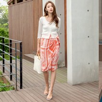 나인 프린트 랩 스커트SK-3276