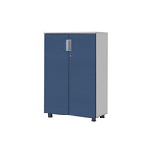 DHF 유라인 3단 올문장 사무용 사무실 책장 수납장, 아이스블루