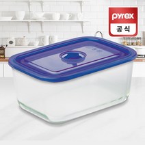 코렐 파이렉스 이지씰 블루 내열유리 사각용기 2990ml, 단품