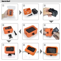 고프로호환하우징 방수케이스1PCS Gopro 9 10 액세서리 방수 다이빙 플로팅 케이스 프레임 서핑 거품 플로, 한개옵션0