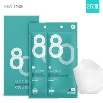 힐메이드 마스크 KF80 25매 3D 비말차단, 25매입, 1개, 화이트