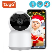 관찰카메라 Tuya-스마트 베이비 모니터 카메라 와이파이 1080P HD 온도 및 습도 플레이 아기 전화 보모 비디오 캠 애완동물 Ip Cctv, 03 UK Plug