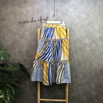 라임브릿지 우아 아트 후레아 밴딩 스커트