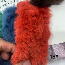 인조 토끼털 리본 테이프 의류 봉제 솜털 트리밍 패브릭 코튼 인형 DIY 헤어 플러시 장난감 의상 공예 린넨코튼원단, 25x45cm 1piece, 18 18