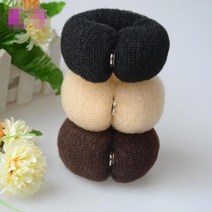 헤어번들여성 헤어 번들 메이커 도넛 매직 폼 스폰지 셰이퍼 링 헤어 스타일 DIY 트위스트 액세서리 헤어, 헤어번들 베이지