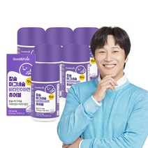 내츄럴플러스 굿앤키즈 어린이 칼슘 마그네슘 비타민D 아연 망간 츄어블 90정 / 뼈 면역건강 항산화, 6병