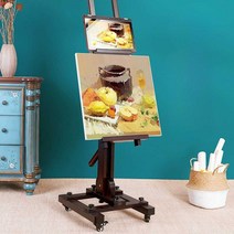 대형이젤 휴대용 접이식 전문가용 나무 원목 화판