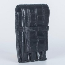 가죽필통 악어 패턴 가죽 만년필 케이스가방 3 펜블랙 펜 홀더파우치, bag
