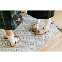 베이비쨈 반짝코플랫 여아 글리터구두 아동털단화 겨울구두