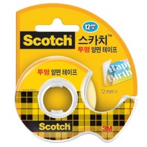 3M 스카치 투명 양면 테이프 디스펜서 Cat.136 ROK (12mmx6.35m), 단품