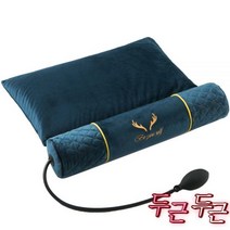 메밀 경추 베개 일자목 목편한 꿀잠 휴면 거북목 원통, 블루 메밀베개