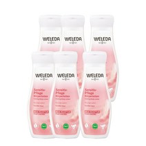 웰레다 민감한 피부 바디로션 200ml Weleda Sensitiv Pflege Korperlotion, 6팩