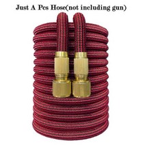 자동호스릴 농업용 호스걸이 새로운 농축 정원 호스 금속 물총 확장 가능한 고압 자동차 세탁기 급수 호스 매직 플렉시블 호스, 단일 호스 00, 17피트