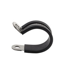 스텐주름관 304 스테인레스 스틸 고무 라이닝 P 클립 R 형 파이프 클램프 케이블 장착 호스 고정 브래킷, 08 Dia20(4pcs)