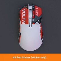 Motospeed-Darmoshark N3 M3 무선 블루투스 게임용 마우스 액세서리 미끄럼 방지 스티커 1 팩, N3 Red Sticker