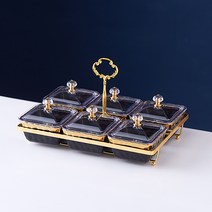 북유럽 도자기 과일 쟁반 세트 식당 김치 접시, 검푸른 L