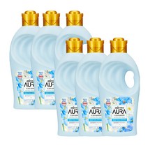 AURA 초고농축 섬유유연제 홀리데이 판타지 본품, 6개, 1L