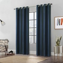 LOFT LIVING Giza Total 암막 텍스처 커튼 패널 132cm x 241cm 화이트