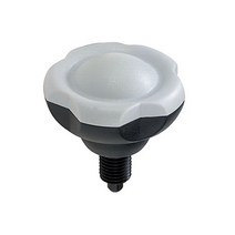 Kipp 03190-13085 Thermoplastic/Steel Novo·Grip Indexing Plunger M16x1.5 Thread Metric 63 mm Diame, 1, Light Grey Color, Size 3, 74