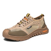 여름 안전 신발 남성 통기성 작업 스니커즈 스틸토 펑크 방지 산업 부츠