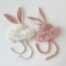 슈슈아리 핑퐁 바니 귀달이 모자 유아동 여아 남아 공용 키즈 겨울모자 털모자 캐릭터모자