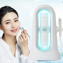 Kiboer 피지 흡입기 피지 관리기 초미세 기포 6종 LED 모공 청소 블랙헤드 제거 피부 개선 수분 잠금, 화이트 1헤드