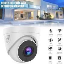 1080p 실내 감시 비디오 카메라 360도 파노라마 웹캠 hd wifi 스마트 카메라 내장 마이크픽업, 없음