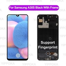 [해외] super amoled for samsung galaxy a50 a505f a30 a30s a20 lcd display touch screen digitizer, 프레임이 있는 a30s