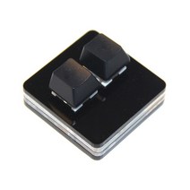 미니 바로 가기 키보드 Ctrl-C 복사 접착제 기계식 스위치 DIY 프로그래밍 가능 OSU 2 키 키패드 블랙 화이, 한개옵션2, 01 Blank key black, 02 블루 스위치