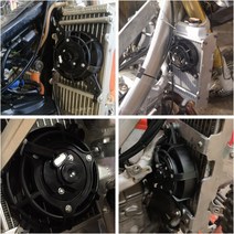 12V 전기 200cc 250cc 300cc 오토바이 냉각 팬 먼지 구덩이 자전거 ATV 쿼드 오일 쿨러 워터 라디에이터