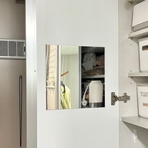 [거울유리] 미소아이 초간편 부착식 유리거울 300 x 1220 mm, 투명