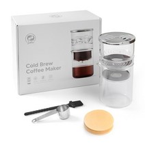 콜드브루메이커 더치 커피 추출 300ml ice 드립 포트 ice cold brew 차 필터 유리 여과기 주방 바리스타 카페 드립퍼 iced drip pot, 세트