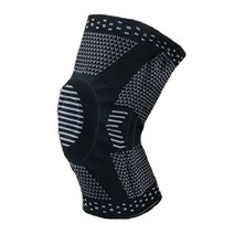 기능성 무릎보호대 세트(2p) - (실리콘+메탈지지대), 블랙