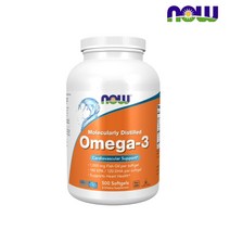 NOW Foods 나우푸드 오메가3 1000mg 500 소프트젤, 4개, 500정