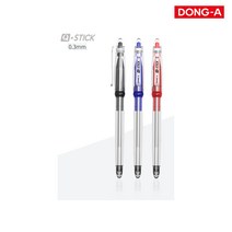 동아 큐스틱 볼펜 0.3mm 1타스 12입, 블랙