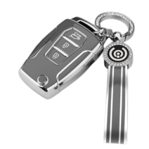 키에티 쌍용 트렁크버튼 티볼리 코란도 토레스 키케이스 키체인세트, 틸그레이 실버엣지