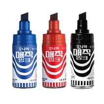 모나미 매직잉크 병매직 1타 12개 사각닙 유성매직, 청