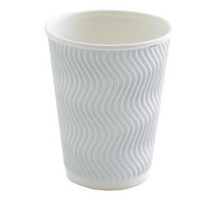 3중 단열 웨이브 종이컵 화이트 360ml, 1박스