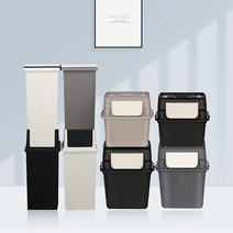 한서몰 가정용 재활용 분리수거함 업소용 대용량 틈새 분리수거통, 3)탱크 40L, 4) 브라운, 1개