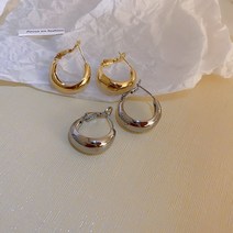귀걸이 여성 장신구 쥬얼 Daily Jewelry Make You Fashionable Golden Silver Color Round Small Hoop Earrings for