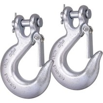 WENHUALI 3/8 인치 안전 체인 후크 래치가 있는 Clevis 슬립 트레일러 트럭 운송 견인 윈치 트레일러용 등급 70 단조 강철 18 000 Lb(2 팩), 3/8 39 39 (2팩)