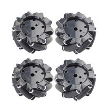 스마트 로봇 5/10/15KG 60/80/96mm 옴니 메카 늄 휠 4/6mm TT 허브 Arduino DIY STEM 로봇 자동차 섀시 장, 10 80MM NO Coupling