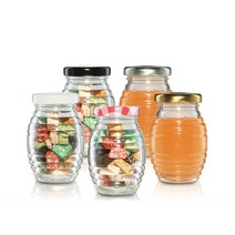 유리병 꿀병 벌꿀100ml (40파이), 골드, 1개, 1개