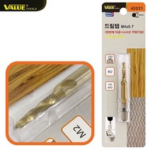 VALUE 드릴탭 M4x0.7 40021 육각탭 탭핑비트 태핑 낱개 나사홀가공 유각탭핑세트, 상세페이지 참조, 상세페이지 참조
