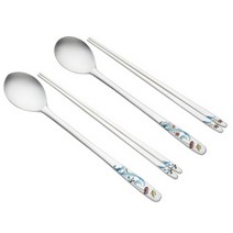 한국도자기리빙 초충도 양귀비 은수저, 1세트